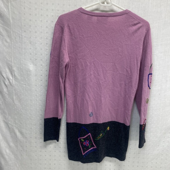 Michael Simon Lite Cardigan Embroidered Heels Purses Floral Silk Blend Size S - Picture 6 of 12